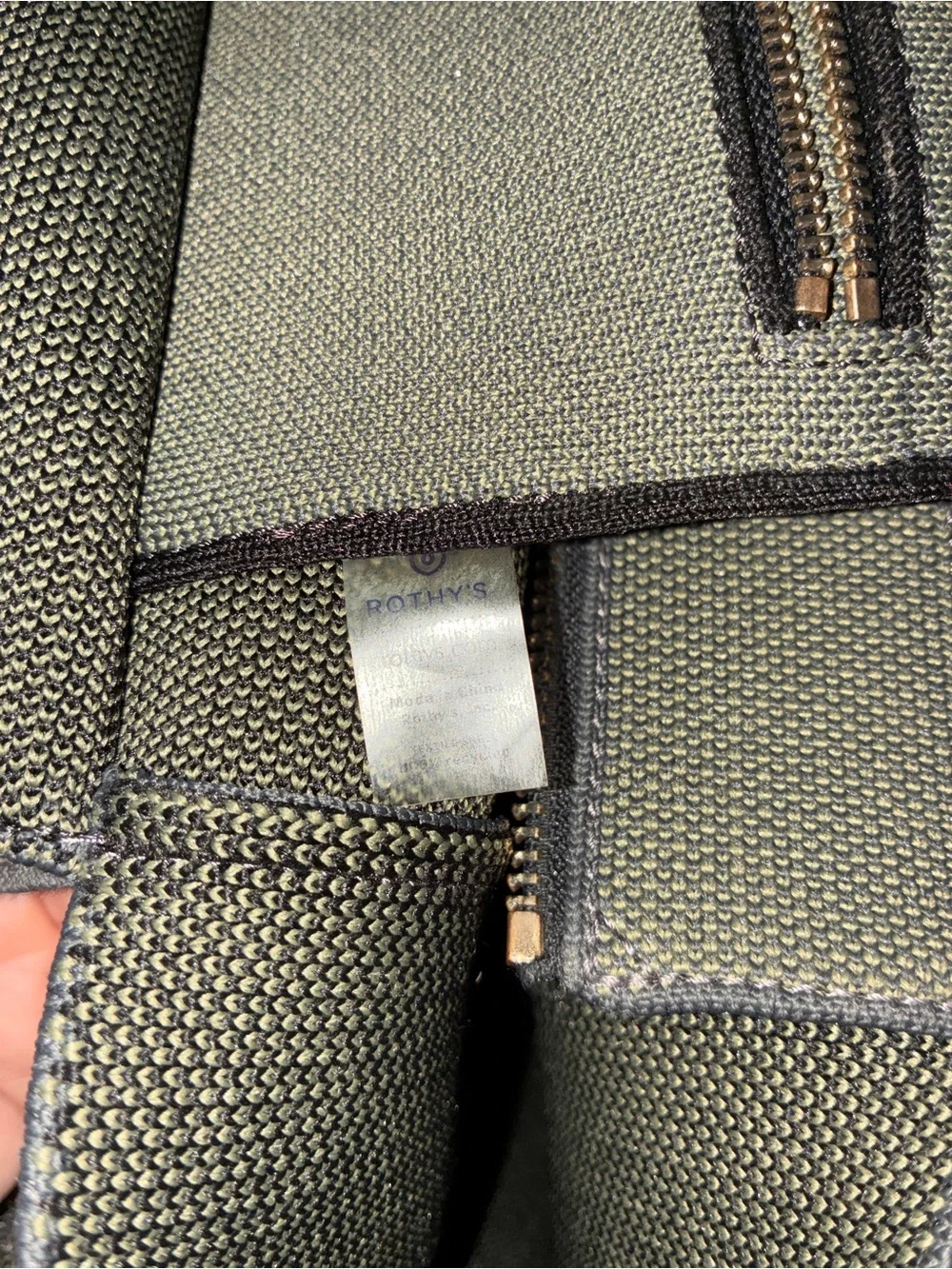 Rothy's Sage Green Canvas Satchel (Retired Bag and Color)